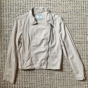 Cotton Biker Jacket - Canvas Color - Size M